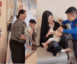 Vợ Quang Hải nhận mưa lời khen vì hành động lễ phép trên SVĐ, dáng vẻ chăm con hút luôn 5 triệu view