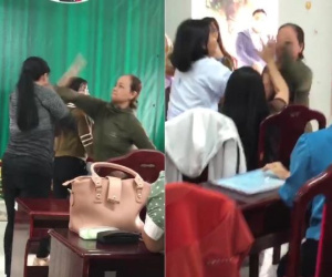 Nữ giáo viên đưa người nhà vào trường bôi xấu, đánh 4 cô giáo