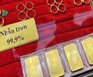 Giá vàng bật tăng đồng loạt