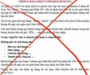 Thực hư thông báo 'thu thuế thương mại điện tử 10%' đang lan truyền trên mạng xã hội