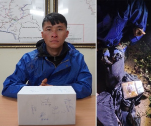 Khoác cả ba lô chứa ma tuý, phóng xe máy trong đêm