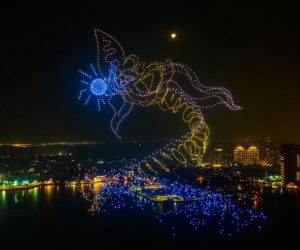 Hà Nội trình diễn drone hỏa thuật lớn nhất thế giới trong đêm giao thừa