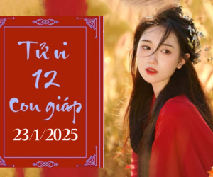 Tử vi thứ 5 ngày 23/1/2025 của 12 con giáp: 24 Tết Mùi may mắn, Dậu hào sảng