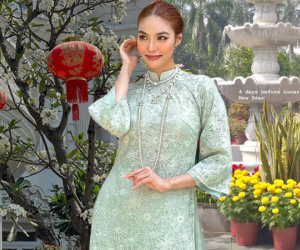 Cháu dâu gia tộc giàu có bậc nhất Việt Nam hưởng Tết trong biệt thự dát vàng: Trang trí lộng lẫy, xa hoa đúng chất tài phiệt