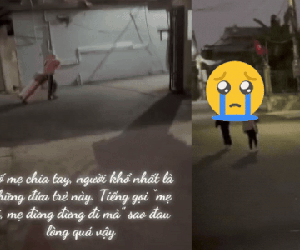 Bất lực nhìn bóng mẹ rời xa, tiếng khóc xé lòng trong đêm cùng câu nói của bé gái khiến ai cũng nhói lòng