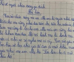 Viết đoạn văn 5 dòng, học sinh tiểu học tiết lộ luôn chuyện 'thầm kín' của bố mẹ: Phen này có người no đòn!