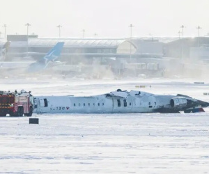 Lý do toàn bộ hành khách sống sót trong vụ máy bay lật ngửa ở Canada