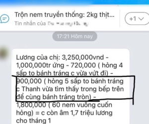 Chủ quán phở bị tố chèn ép nhân viên gây bức xúc: Nghỉ việc trừ 'âm' lương, 5 sấp bánh tráng bồi thường 1,6 triệu?