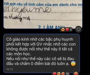 Chấm bài tập về nhà của học sinh tiểu học, cô giáo bị rối loạn tiền đình, phải lên nhóm lớp 'kính nhờ' ngay phụ huynh một điều