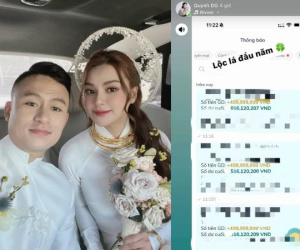 Vợ cựu cầu thủ ĐT Việt Nam khoe được 'ting ting' cả tỷ đồng, lộ luôn số dư dài dằng dặc