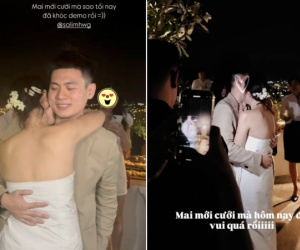 'Đột nhập' tiệc quẩy trước đám cưới của Salim và Hải Long: Cảnh cô dâu gục khóc bỗng viral khắp nơi