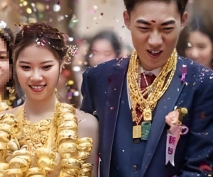 Cô dâu 'gây sốt' khi đeo 100 chiếc vòng vàng trĩu cổ, dân mạng chúc mừng xin vía