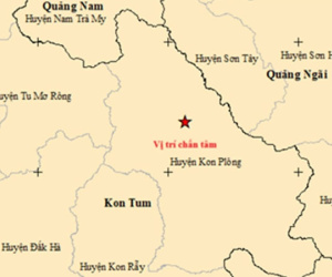 Liên tiếp 3 trận động đất trong buổi sáng tại Kon Tum