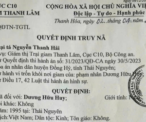 Phát lệnh truy nã phạm nhân trốn trại Bộ Công an