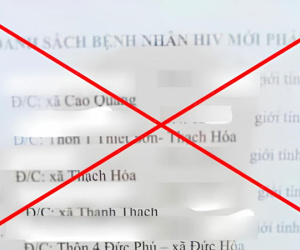 Xôn xao 'danh sách người nhiễm HIV' ở Quảng Bình
