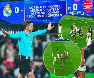 Lý do quả 11m của Mbappe trận Real Madrid 1-2 Arsenal bị hủy bỏ