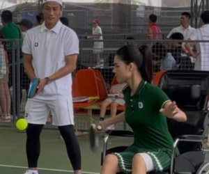 Bị dân mạng phản ứng mạnh vì ngồi xe lăn chơi pickleball, Kỳ Hân - vợ Mạc Hồng Quân lên tiếng giải thích