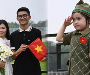 Hàng ngàn người đổ về Quảng trường Ba Đình 'check-in' trước thềm đại lễ 30/4: Áo dài, cờ đỏ rực rỡ cả góc trời Hà Nội