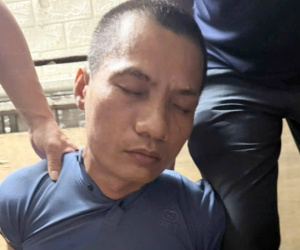 Những hình ảnh về việc bắt giữ nghi phạm cướp ngân hàng ở Hà Nội