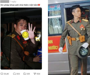 Pha 'đánh dấu người yêu' xịn nhất lúc này của bạn gái chiến sĩ Lê Hoàng Hiệp