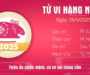 Tử vi thứ 7 ngày 26/4/2025 của 12 con giáp: Dần mất tiền, Mùi cần tỉnh táo
