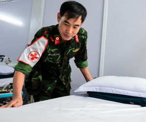 Bên trong trạm y tế dã chiến phục vụ đại lễ 30/4 tại TPHCM
