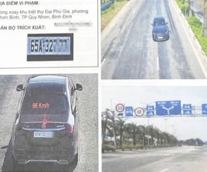 Ô tô vi phạm tốc độ 14 lần qua nhiều tỉnh