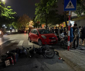 Hà Nội: Tài xế ô tô nghi say rượu gây tai nạn liên hoàn trên đường Kim Giang