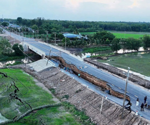 Công an điều tra vụ cầu vừa khánh thành ở Tây Ninh đã sụt lún khiến 5 người bị thương