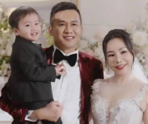 Hồ Quỳnh Hương gây 'sốc', công khai con trai 2 tuổi trong đám cưới, diện mạo cực đáng yêu