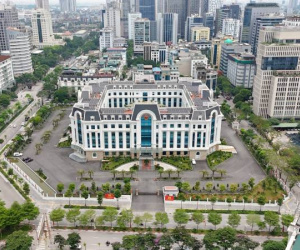 Toàn cảnh trụ sở hơn 400 tỷ đồng quận Cầu Giấy sắp thành trụ sở phường