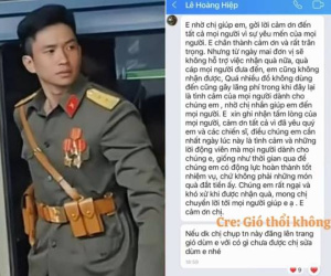 Chiến sĩ Lê Hoàng Hiệp tiếp tục làm 'dậy sóng' MXH bởi một đoạn tin nhắn
