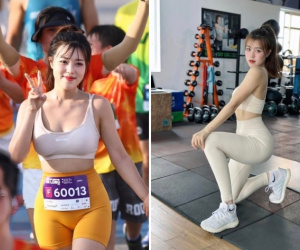 Gái xinh phản ứng 'căng' khi bị chê 'làm màu' tại giải chạy