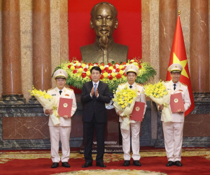 Ba Thứ trưởng Bộ Công an được thăng cấp bậc hàm Thượng tướng