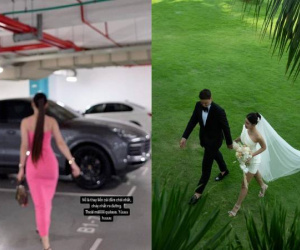 Người đẹp gây sốt với bóng lưng yêu kiều, body mỹ miều bên siêu xe: Hóa ra là nàng WAG sexy nhất làng bóng đá!
