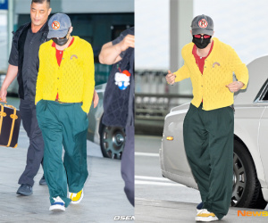 G-Dragon mặc áo đỏ - vàng khởi hành sang Việt Nam, đúng là sự tinh tế của 1 'ông hoàng Kpop'