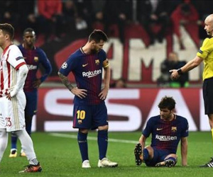 Bị Olympiakos cầm hòa, Barca còn tổn thất lực lượng