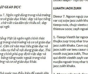 Thêm một đề xuất cải tiến: Tiếng Việt thành 'Tieeqx Vieeth'