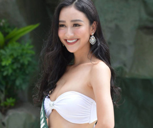 Trước thi Miss Earth, Hà Thu vấn đáp 'cực đỉnh' ở Hoa hậu Đại dương