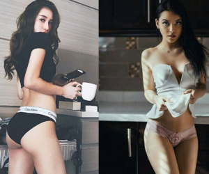 Chán bồn tắm, phòng ngủ, mỹ nhân châu Á giờ lả lơi bên bếp ăn