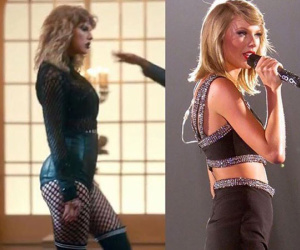 Taylor Swift tạo dáng gợi cảm khoe vòng 3 nở nang, đôi gò bồng đảo căng đầy sau tin đồn thẩm mỹ
