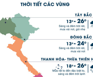 Bắc Bộ có nơi rét dưới 12 độ C, Trung Bộ lạnh và mưa lớn