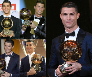 Ronaldo giành Quả Bóng Vàng thứ năm