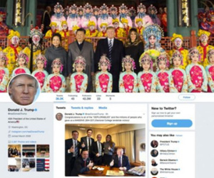 Trump treo ảnh Tử Cấm Thành lên tài khoản Twitter khi thăm Trung Quốc