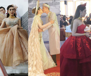Lâm Khánh Chi thay trang phục 'không kịp thở', hôn ông xã đắm đuối trong lễ cưới ở Vũng Tàu