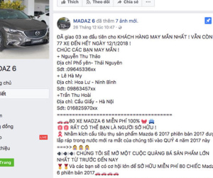 Hàng chục nghìn người bị lừa bởi fanpage 'tặng Mazda6'