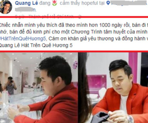 Sự thật Quang Lê 'túng' đến nỗi bán nhẫn kim cương tiền tỷ làm show?