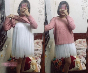 Khi bạn chân ngắn nhưng cứ thích mặc váy dài miên man, đây là chiêu có thể thử để 'ăn gian' một tí