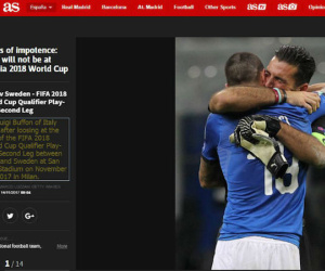Italia lỡ hẹn World Cup 2018: Báo chí thế giới coi là 'nỗi nhục thế kỉ'