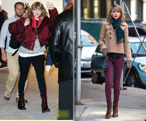 Taylor Swift gây ngỡ ngàng với thân hình phát tướng, hông nở đùi to trên phố